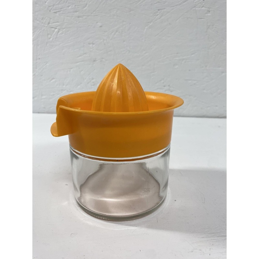 Vintage Mid Century Gemco Citrus Juicer Orange Lid‎ Glass Jar Lemon Orange